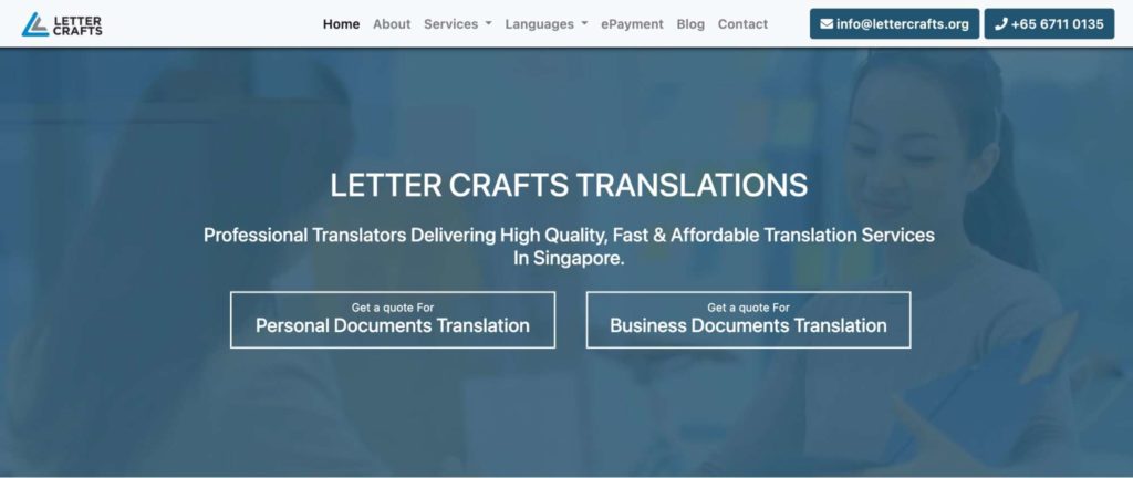 Letter Crafts Translations' Homepage