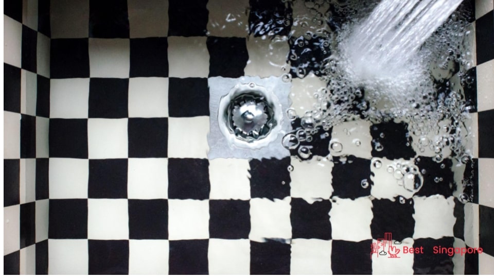 Extract the drain snake and flush the drain with water