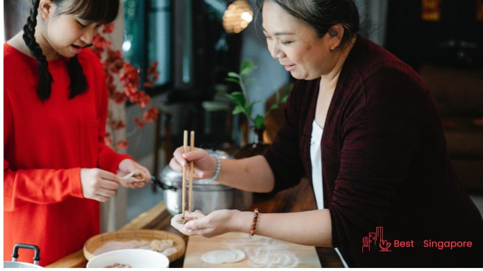 Singaporeans consume traditional delicacies from different countries