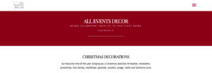 All Events Decor' Homepage