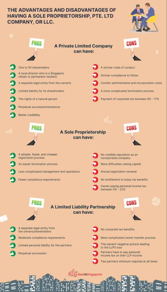 Advantages and Disadvantages of Private Limited Companies, Sole Proprietorship, and Limited Liability Partnership