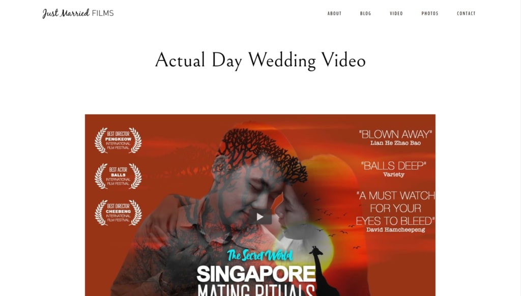 Just Married Films' Homepage