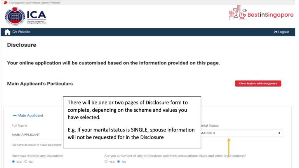 Fill out the disclosure form and the personnel list