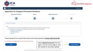 Upload the PR application supporting documents