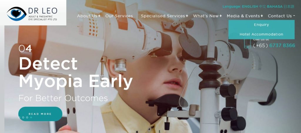 Dr Leo Adult & Paediatric Eye Specialist Homepage