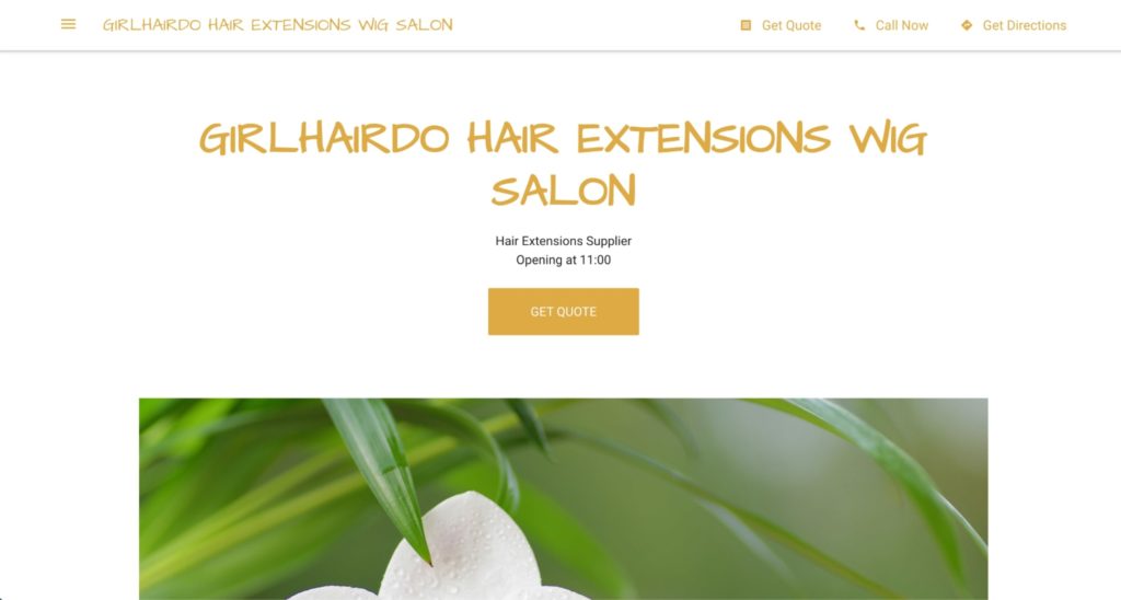 GIRLHAIRDO Hair Extensions and Wig Salon Homepage