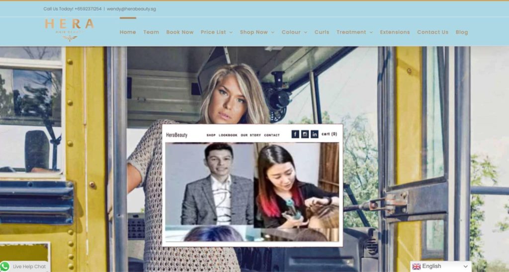 Hera Hair Beauty Homepage