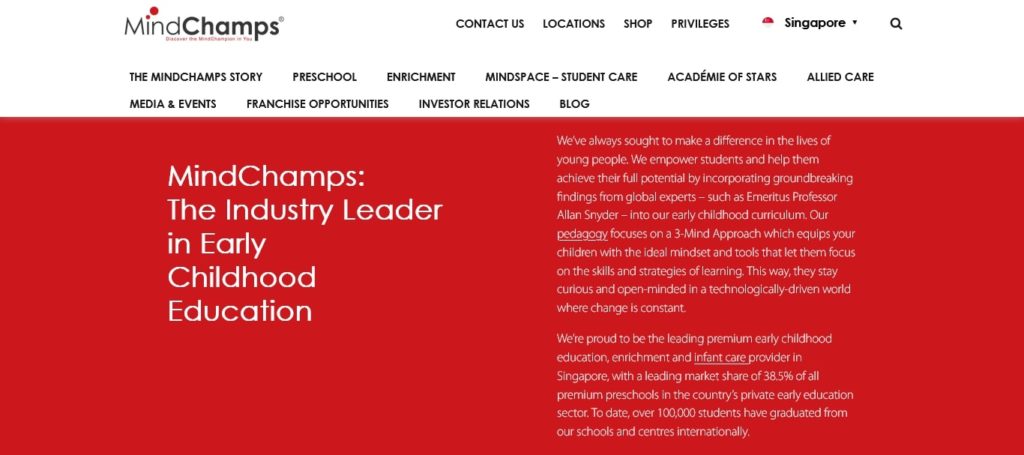 MindChamps Homepage