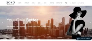 Sozo Aesthetic Clinic Homepage
