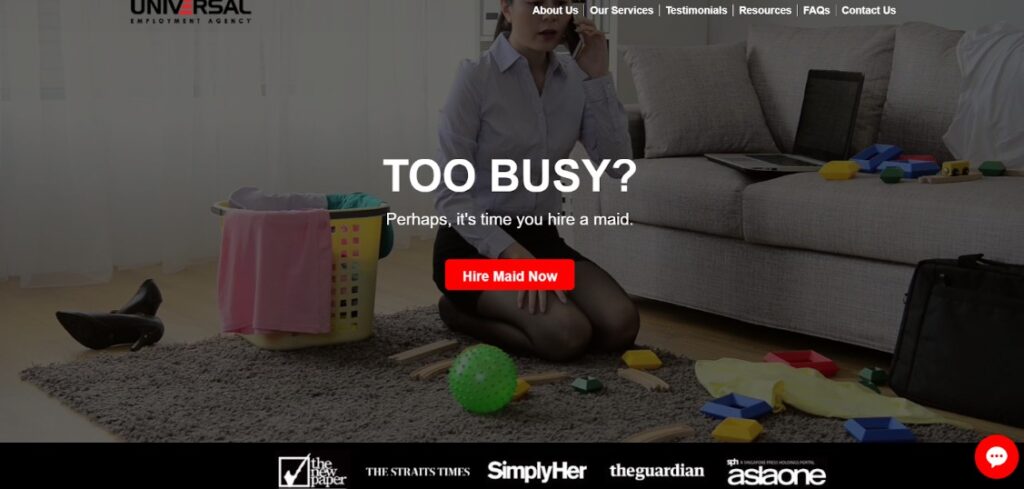 universal employment agency homepage
