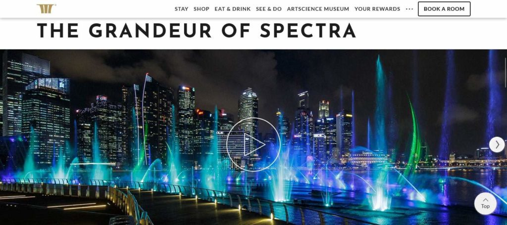 Catch the Marina Bay Spectra light show