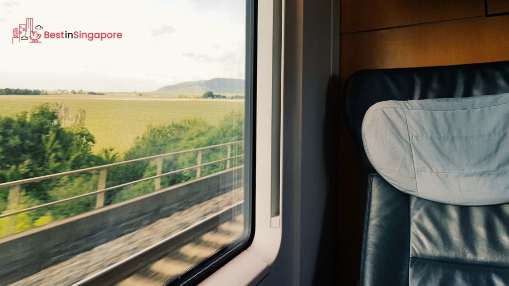 How do I ride the international rail line to Malaysia