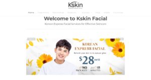 Kskin Korean Express Facial Homepage