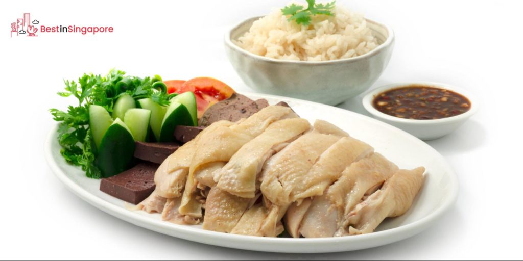 Hainanese chicken rice is Singapore’s national dish