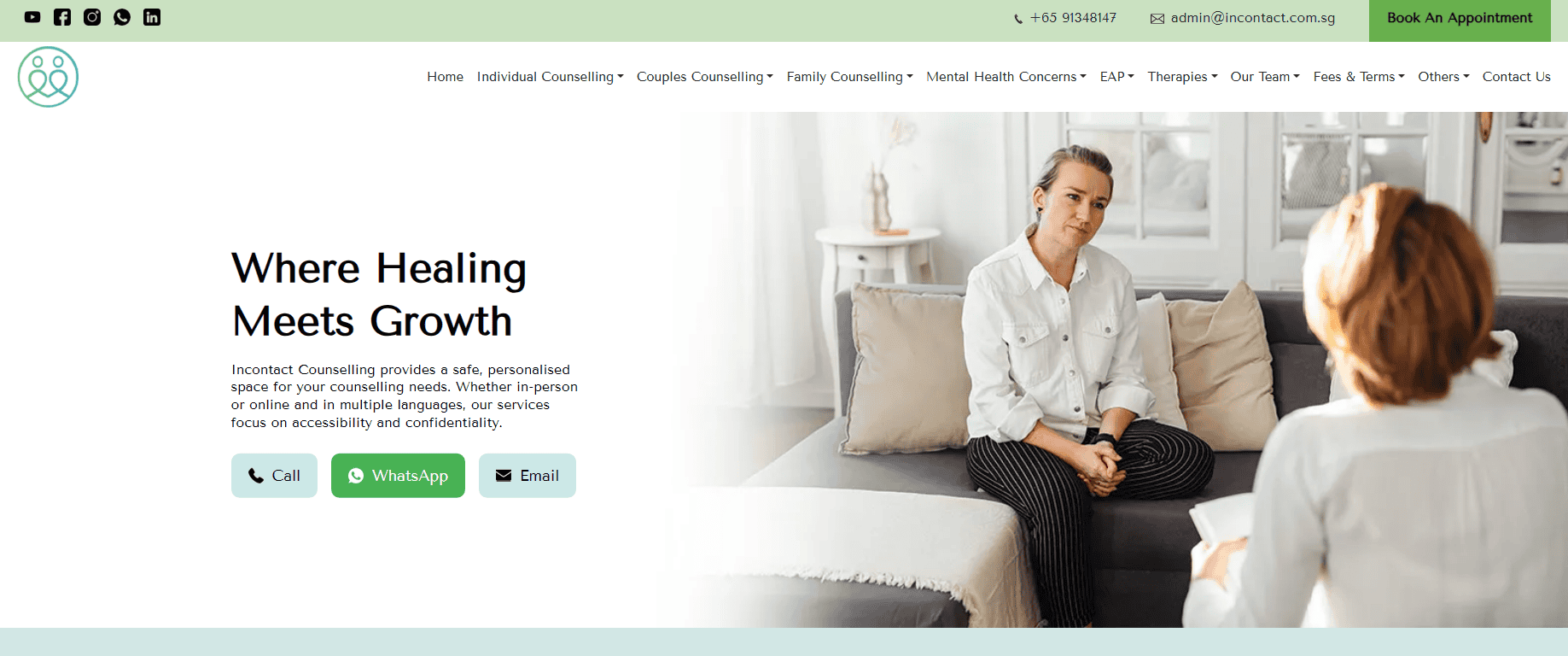Incontact Counselling & Training's Homepage
