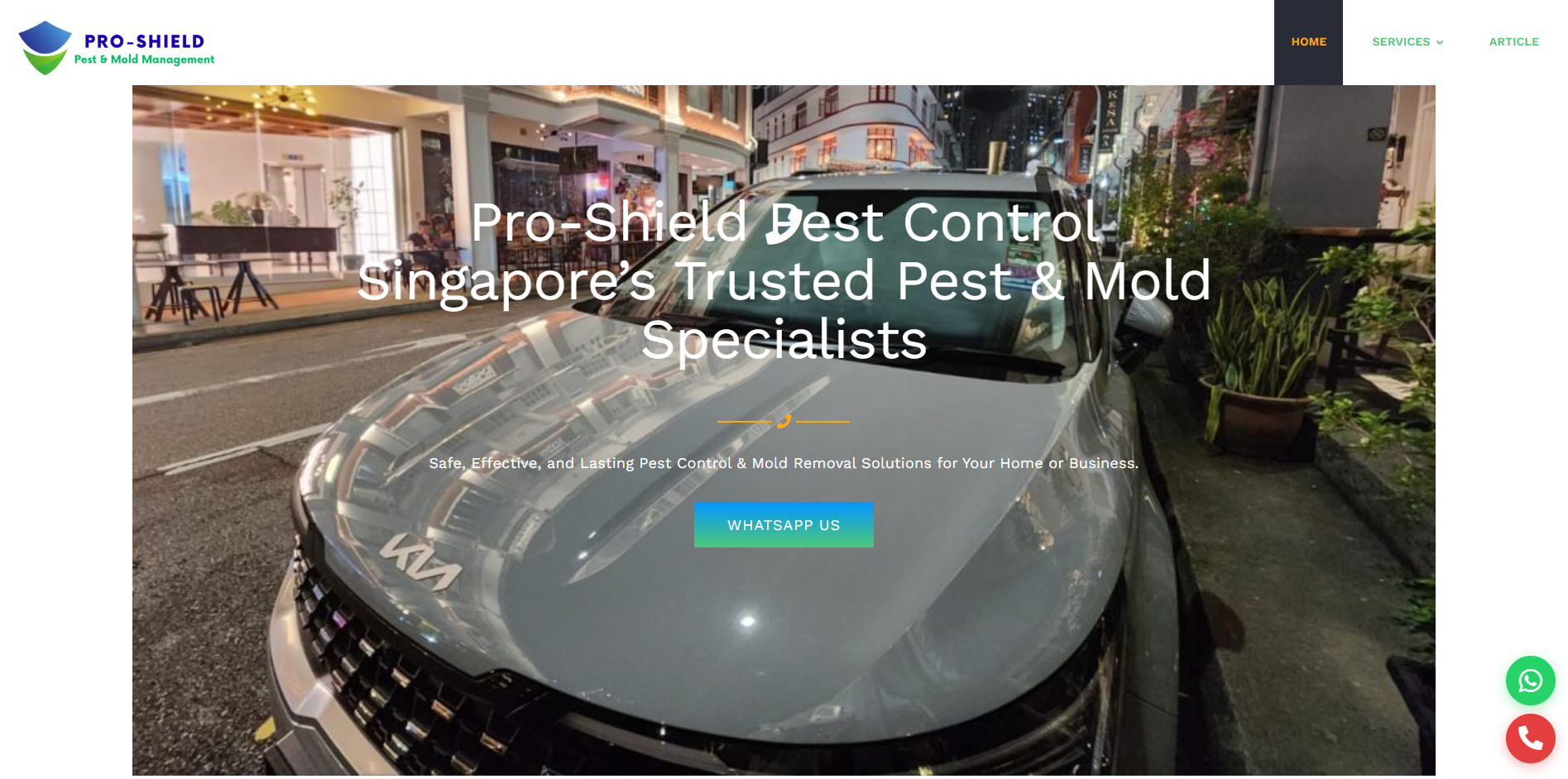Pro-Shield homepage