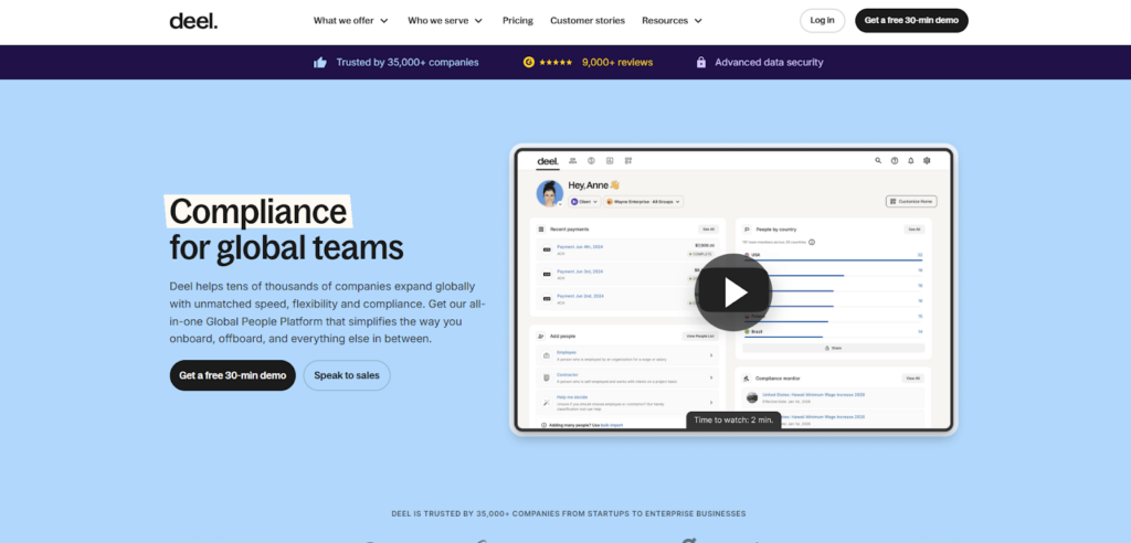 deel homepage