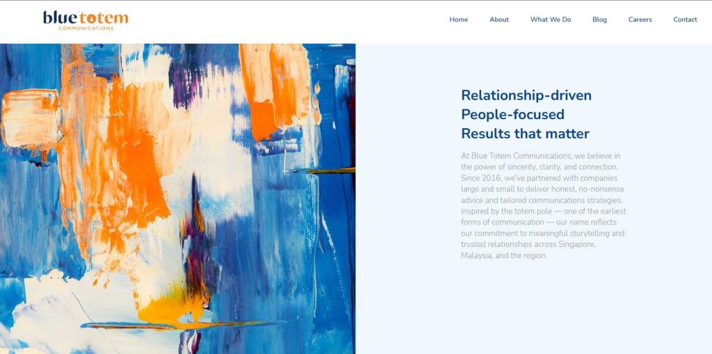 blue totem homepage