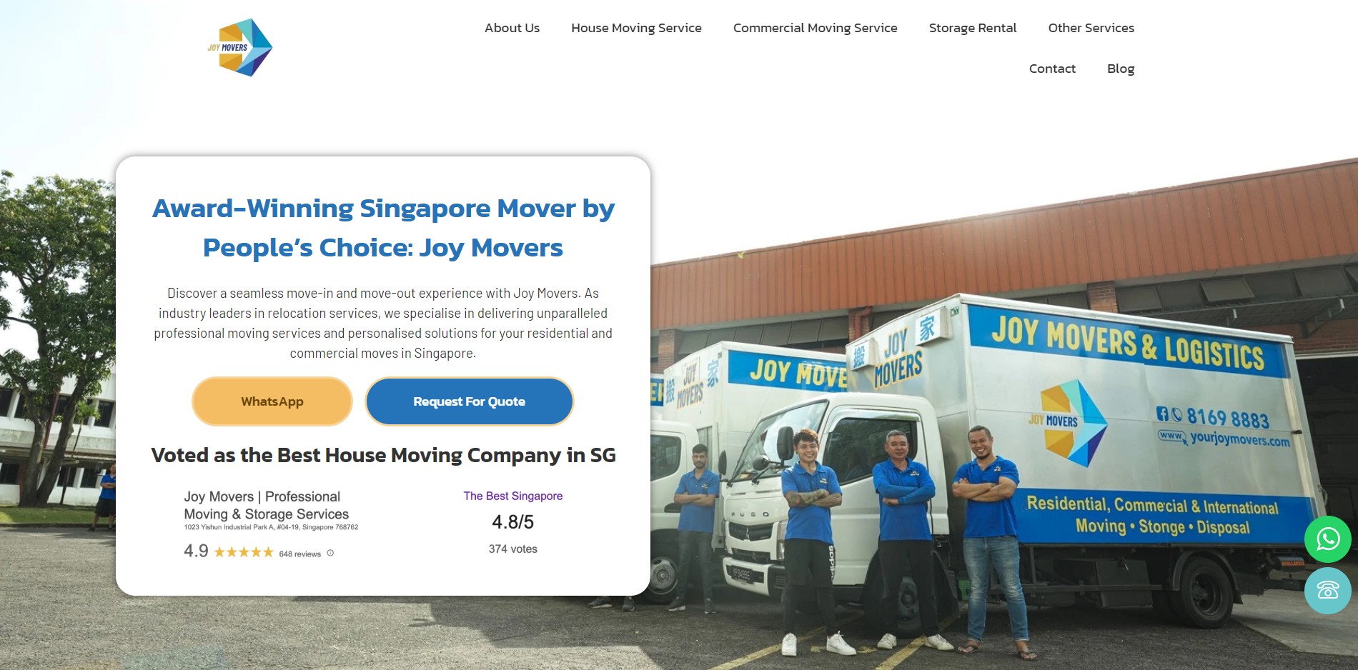 your joy movers homepage