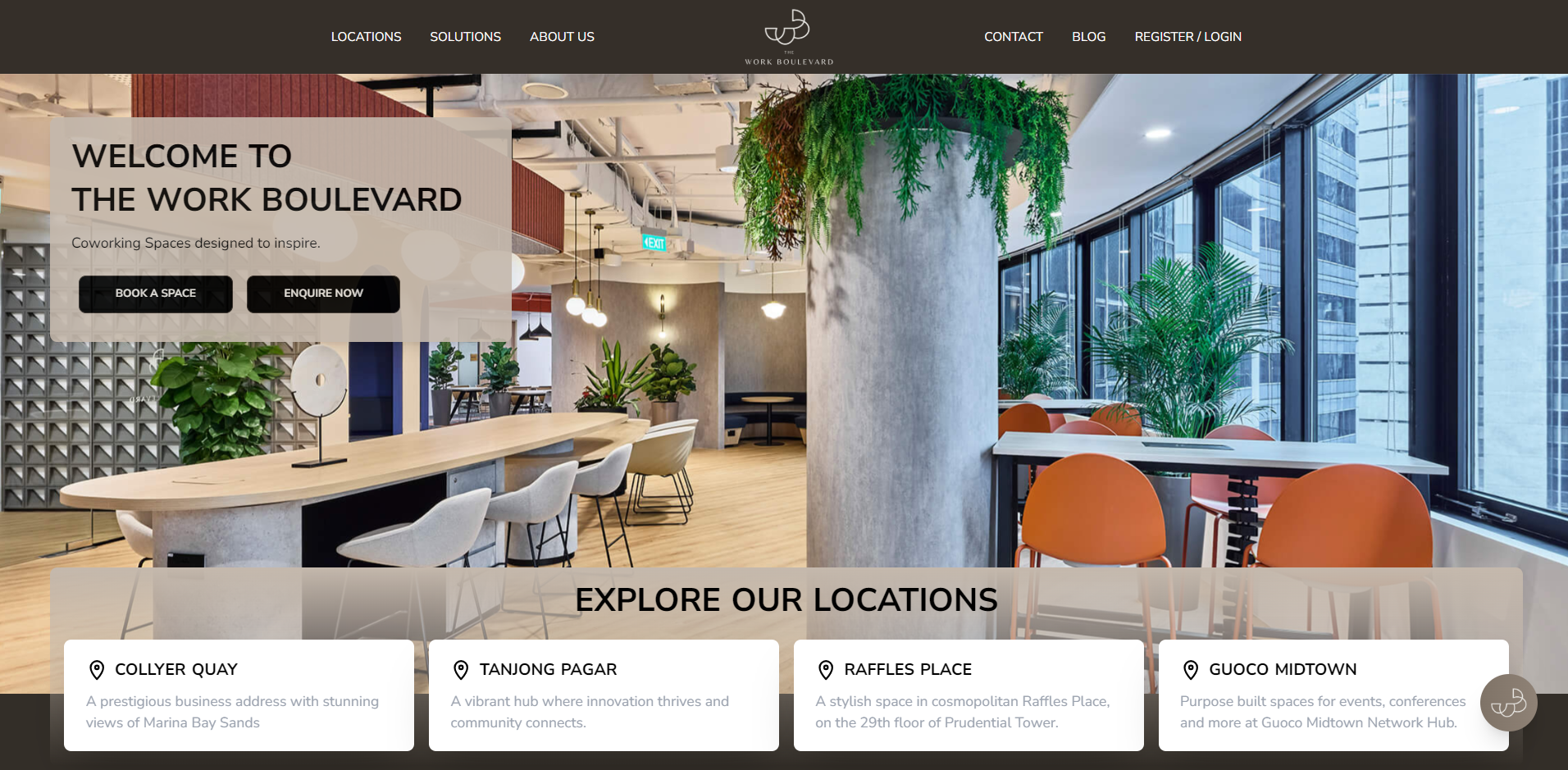 the work boulevard homepage