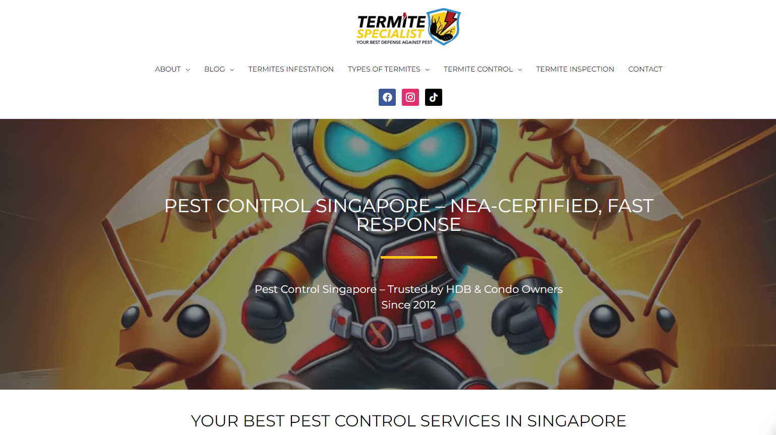 Termite Specialist homepage