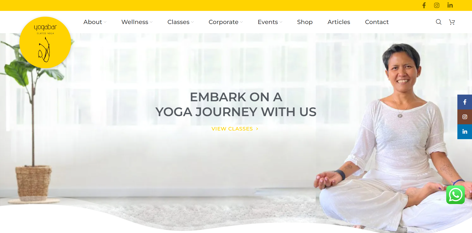 Yogabar homepage