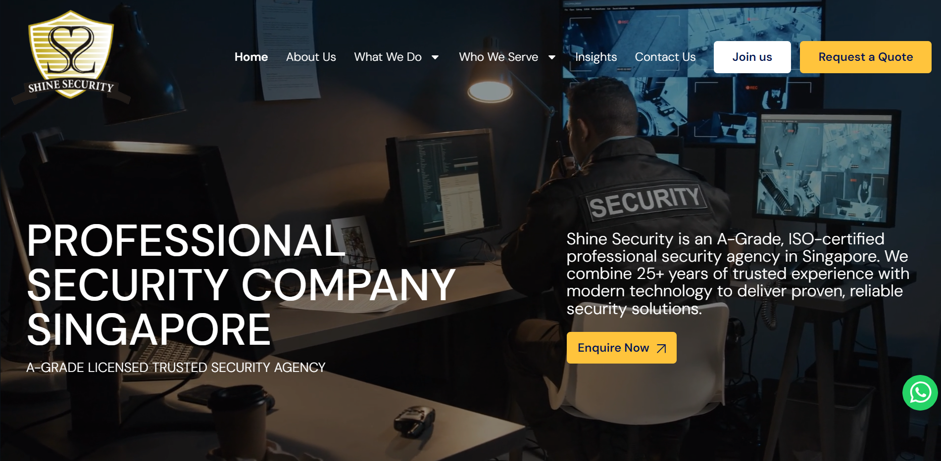 Shine Security Agency Pte Ltd homepage