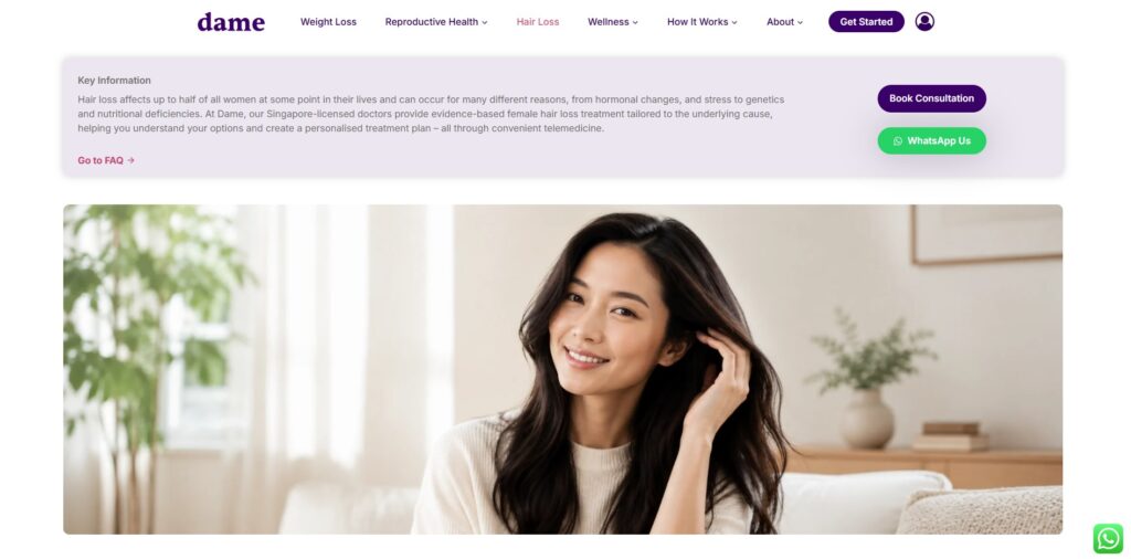 the dame homepage